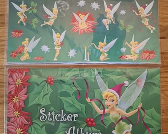 Vintage original Sandylion Tinkerbell christmas starter pack stickers and sticker album