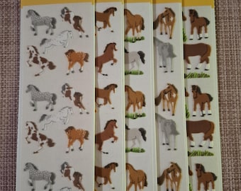 Vintage original Sandylion stickers fuzzy horses
