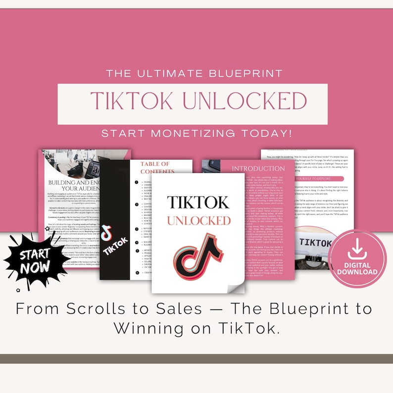 Tiktok Growth Guide for Beginners | Grow, Go Viral & Monetize Tiktok E-Book | Blueprint image 1
