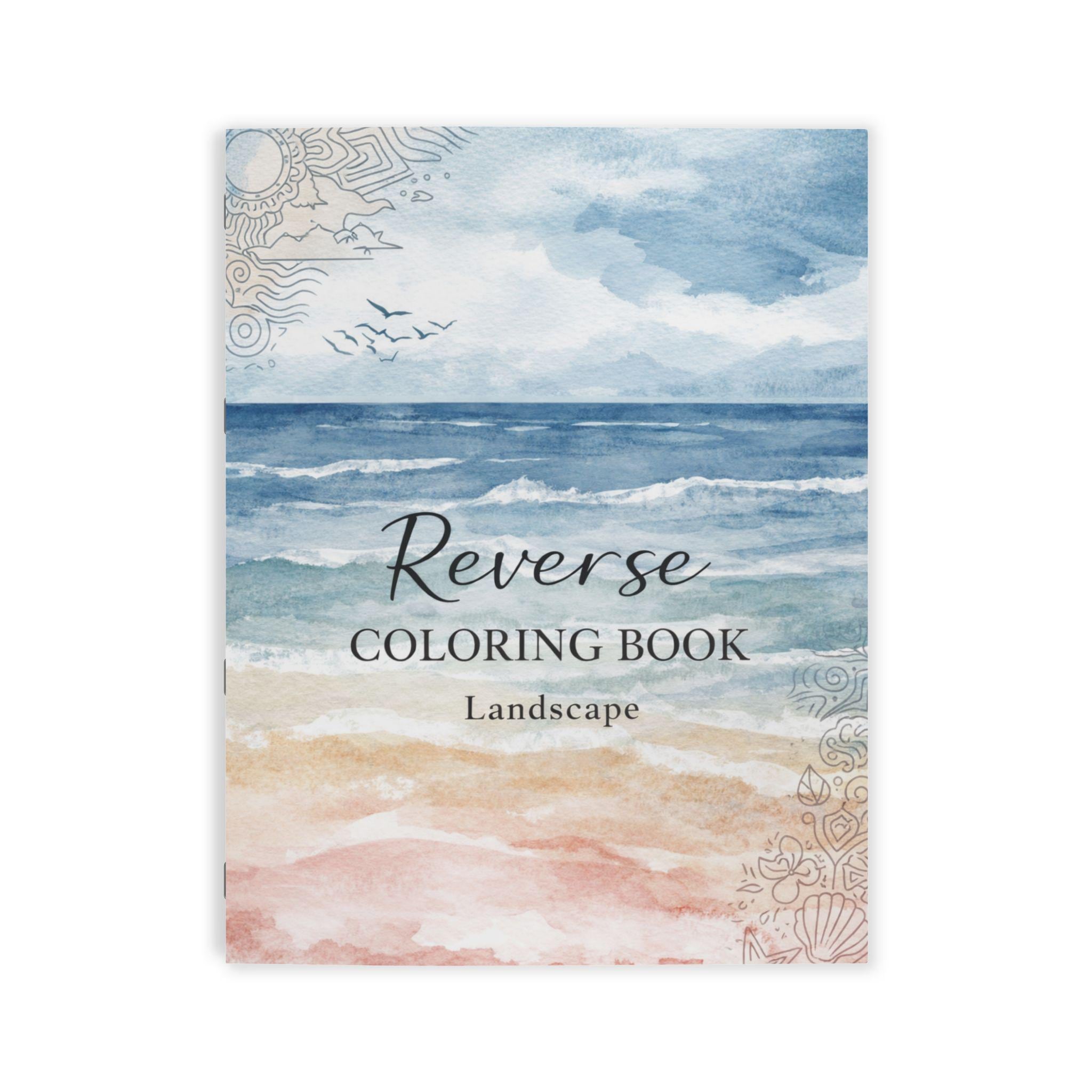 Watercolor Landscape Reverse Coloring Book - Etsy