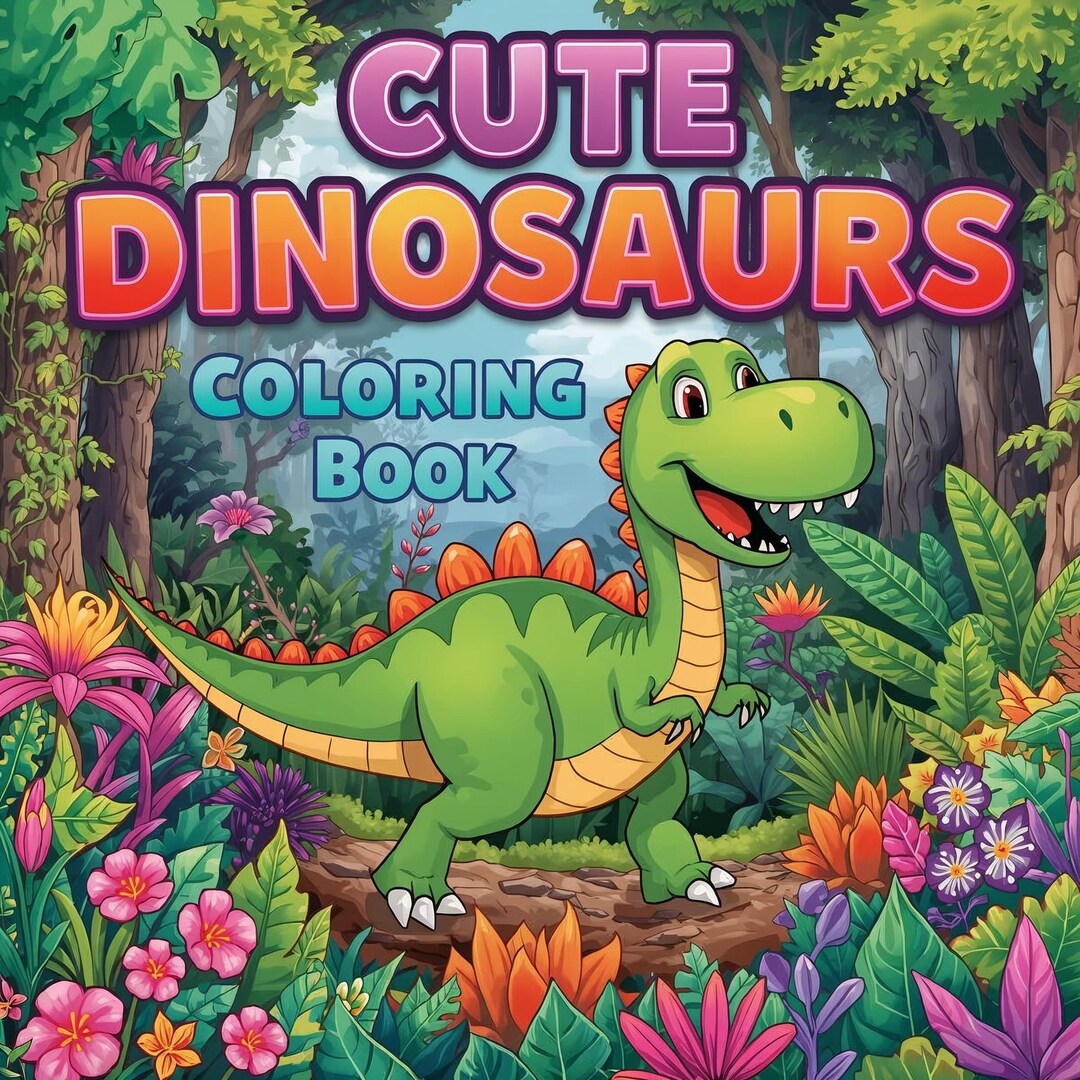 Dinosaurs Coloring Book for Kids – Part 1 | 50 Printable Pages | PDF ...