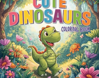 Dinosaurs Coloring Book for Kids – Part 3 | 50 Printable Pages | PDF Download