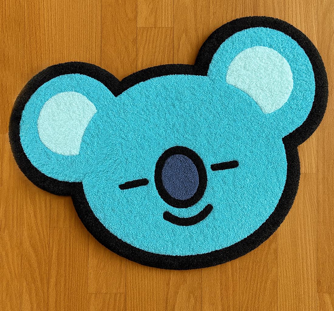 Custom Rug, BTS, K-pop, BT21, Koya, Rapmon, 100% Handmade, Quality ...