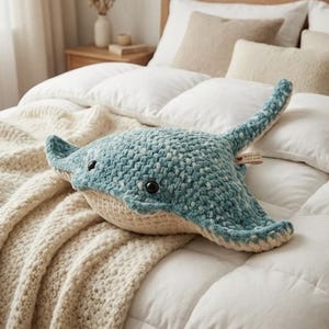 Mini Ray Animal Amigurumi Pattern | Stuffed Ocean Plush Toy |  Nursery Decor | Baby Gift | PDF Instant Download