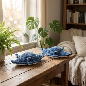 Patrón de amigurumi de mini raya / Peluche de océano / Decoración infantil / Regalo para bebé / Descarga instantánea en PDF