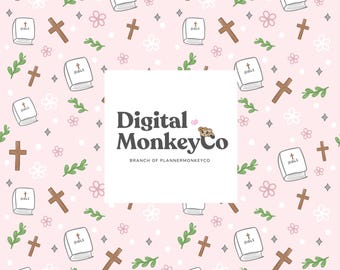 Blush Christian Cross -  Digital Wallpaper + Seamless Pattern Set