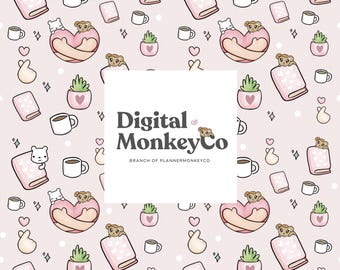 Self Love (pmc x pbc) -  Digital Wallpaper + Seamless Pattern Set