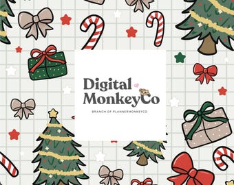 Happy Holidays -  Digital Wallpaper + Seamless Pattern Set