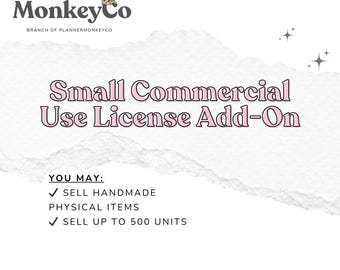 Small Commercial Use License Add-On | Up to 500 Units | ONE PER DESIGN
