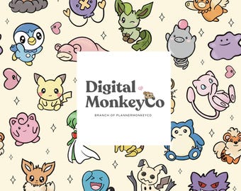 Pocket Planner Pals -  Digital Wallpaper + Seamless Pattern Set