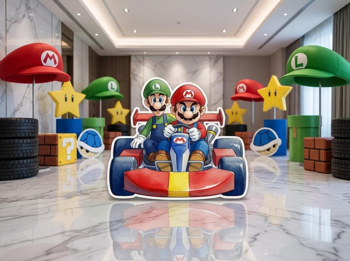 Loading Sign Mario Kart Mario Luigi Go Kart Birthday Cutout, Racing Party Decorations, Super ...