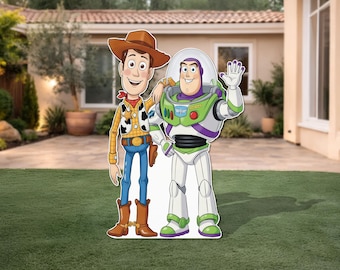 Toy Story Birthday Cutout | Party Decoration | Yard Sign |  Toy Story Life Size Decor | Toy Story theme Party Cut outs Woody Buzz Backdrop