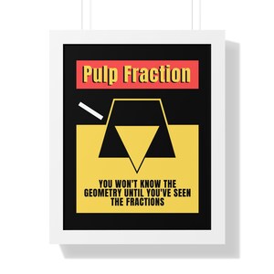 Pulp Fraction Movie Poster - Minimalist Geometry Parody Print image 4
