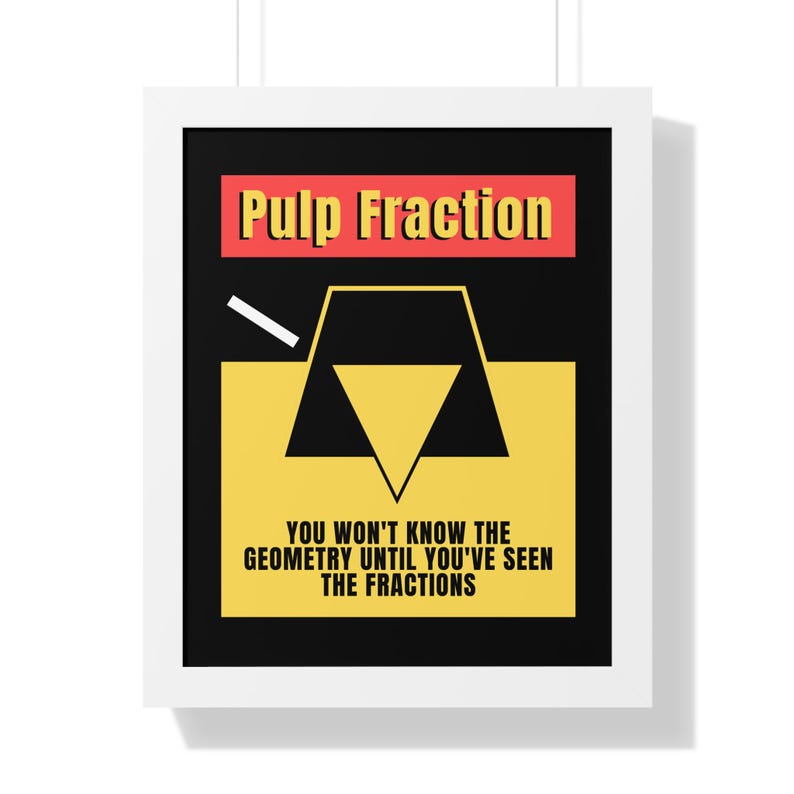 Pulp Fraction Movie Poster - Minimalist Geometry Parody Print image 4