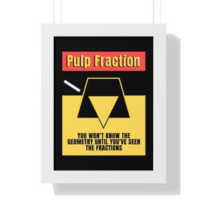 Pulp Fraction Movie Poster - Minimalist Geometry Parody Print image 2