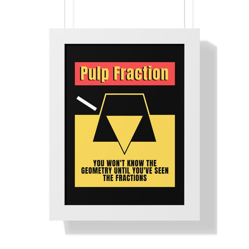 Pulp Fraction Movie Poster - Minimalist Geometry Parody Print image 2