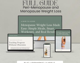 Menopause & Perimenopause Weight Loss Guide | 40 Pages, Hormone Balance, Macros, TDEE, Meal Plan, Exercise and Nutrition Ebook for Women