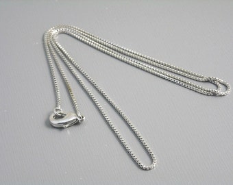Vintageparts DIY Gliederkette aus 316 Edelstahl in silberfarben platiniert 50 cm