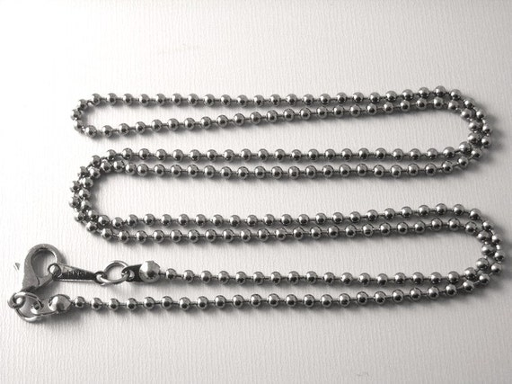 5 strands of 24 inch Gunmetal ball chain necklace