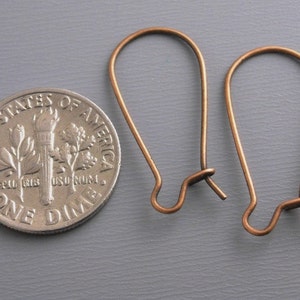 Small Kidney Hoops, Antique Copper Plated, 28mmx12mm 30 pieces image 2