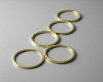 Flat Brass Ring Links, Raw Brass, 14mm OR 25mm, Choose Your Size(s)/Amount(s)