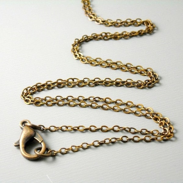 Finished Necklace with attached Findings, Antique Copper Plated, 2mmx1.7mm - Choose Your Length(s)
