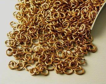 Open Cut Oval Jump Rings, Antique Copper Plated, 4mmx3mm, 22 gauge - 100 pieces