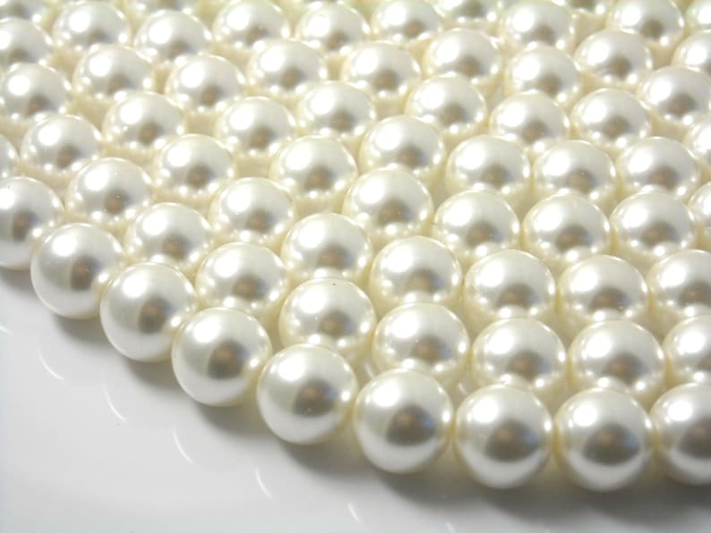 Czech Glass Pearl Lace White 4mm /& 8mm Full 15-inch strand