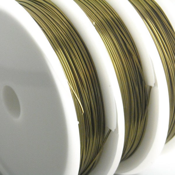 Tarnish Proof Bronze Craft Wire, Antique Bronze Color, 24 gauge, Round Soft Wire - Choose Your Amount