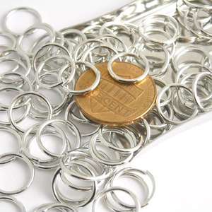 10mm, 19 gauge, Antique Silver Plated Jump Rings - 50 pieces