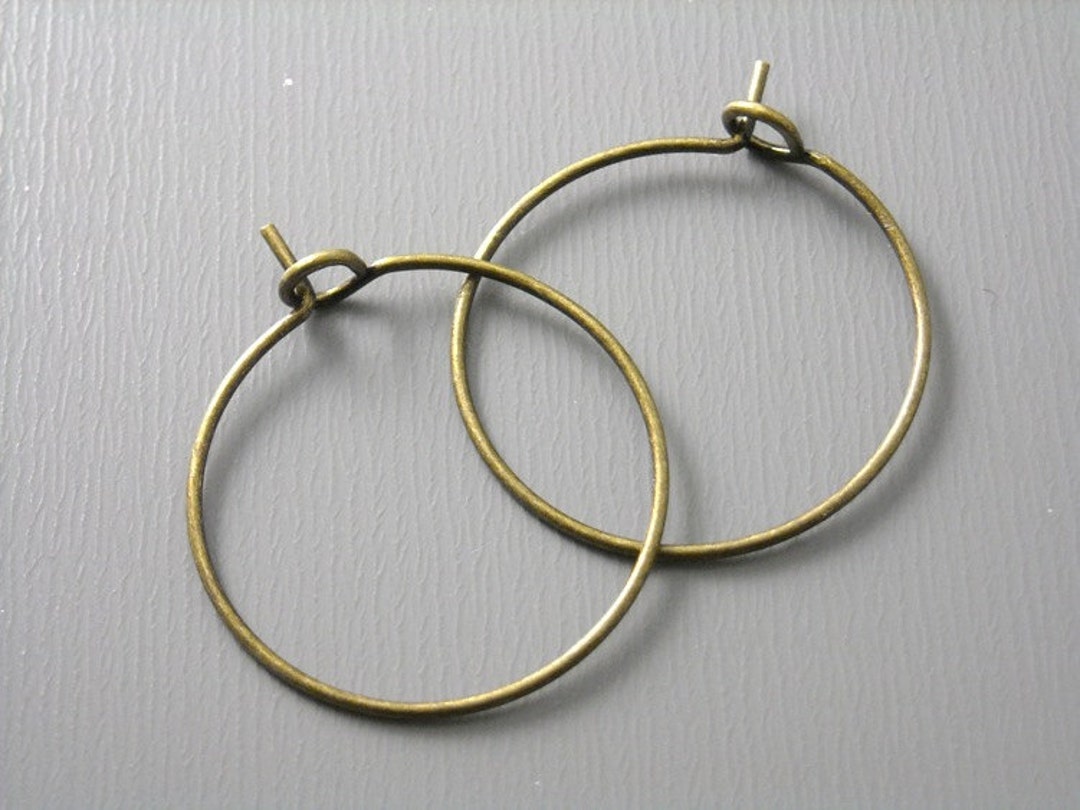 Hoop Earrings Antique Bronze Plated 20mm 20 Pcs 10 - Etsy