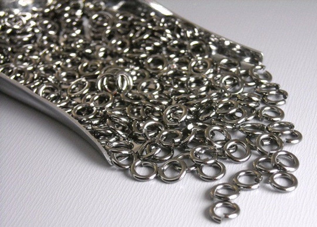 Gunmetal Jump Rings, 5mm Open Rings, 20 Gauge Plated - 50 Pieces - Etsy