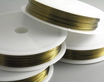 Antique Bronze Plated Craft Wire, 22 & 26 gauge, dead soft, 1 spool