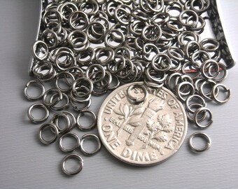 Sturdy Open Cut Jump Rings, Gunmetal Tone Plated, 4mm, 21 gauge - 100 pieces