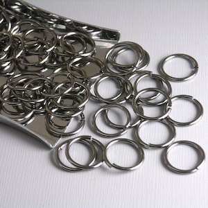 Jump Rings, Gunmetal Plated, 10mm, 20 gauge - 50 pieces