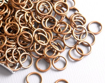 Sturdy Open Cut Jump Rings, Antique Copper Plated, 6mm, 22 gauge - 100 pieces