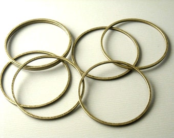 Sheet Cut Brass Ring Links, Antique Bronze Plated, 14mm & 25mm - Choose Size / Amount