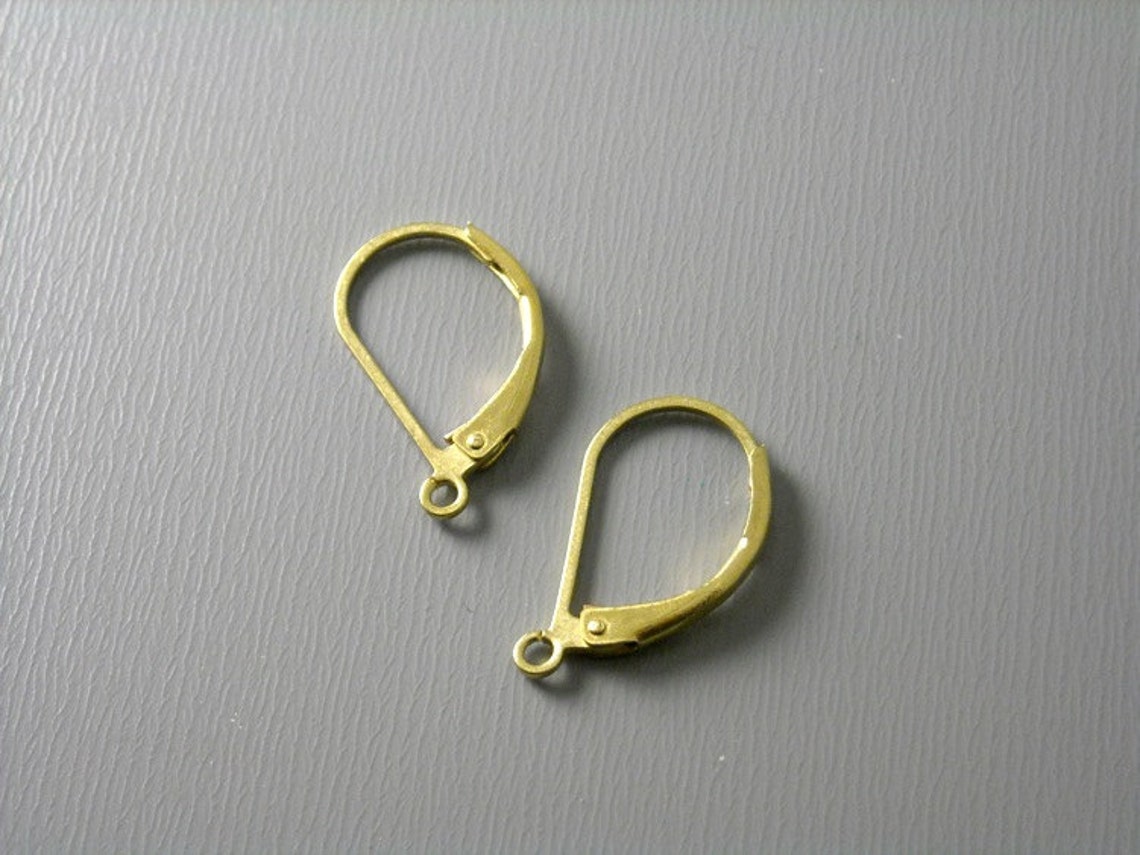 Hoop Earrings Lever Back Raw Brass 17mm Grade AA 20 Etsy
