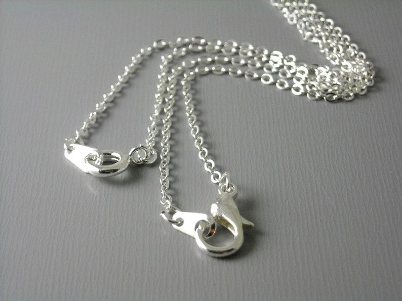 Necklace Silver Plated 2mm X 1.5mm 18 Inches 5 Necklaces - Etsy