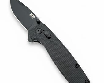 SOG Terminus XR Folding Knife 3” CRYO D2 Black Handle Pre-Owned