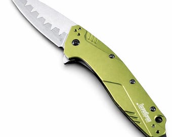 Kershaw Olive Dividend 1812OLCB Flat Scales Kompositklinge Klappmesser Gebraucht
