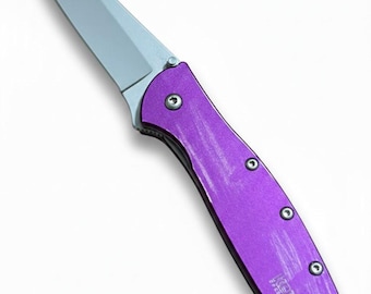 Kershaw Leek USA 1660PUR Plain Edge Assisted Open Pocket knife Pre-Owned