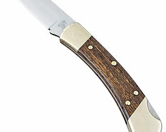 Buck 110 USA Ebenholz Holzgriff Lockback Taschenmesser Gebraucht