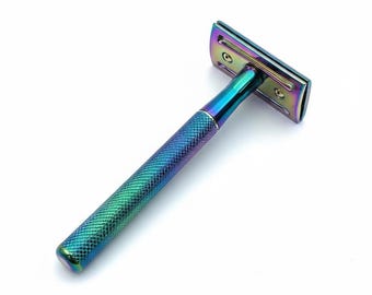 Zomchi Safely Razor Rainbow Double Edge Safety Razor unisex Pre-Owned