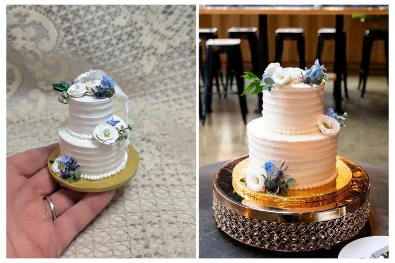 Custom Wedding Cake Replica Ornament