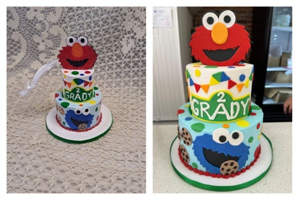 Birthday Cake Ornament - Personalized Ornament - Birthday Cake Replica - Clay Cake - Cake Replica