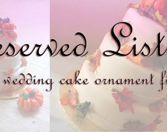 ITEM RESERVED for Alyssa Kasher made to order wedding cake replica miniature