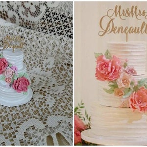 Wedding Cake Ornament - Birthday Cake Ornament - Anniversary Gift - Wedding Keepsake - Clay Cake - Cake Replica