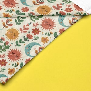 Boho Sun und Moon Samt-Plüschdecke, gemütlicher himmlischer botanischer himmlischer Überwurf Bild 6
