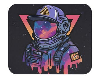 Alfombrilla de ratón con diseño de astronauta galáctico, accesorio colorido para escritorio de juegos, ideal para amantes del espacio, decoración moderna para la oficina, regalo único para él/ella.